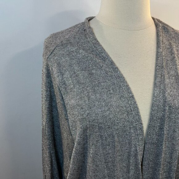 C by One Women's Grey Sparkle Long Cardigan Sweater - Size 3X - NWT - Picture 2 of 5